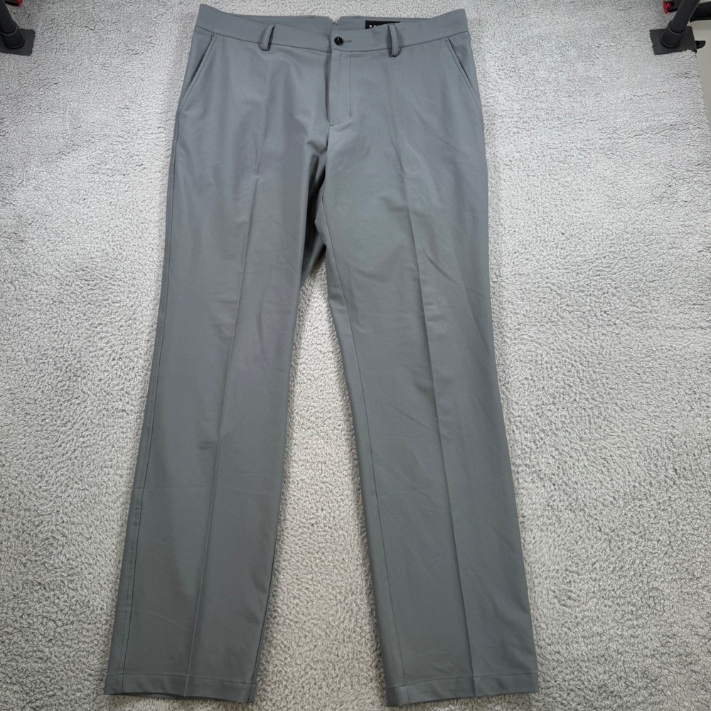 Dunning Mens Gray Performance Stretch Golf Pants Flat‎ Front 36x32 Straight Leg